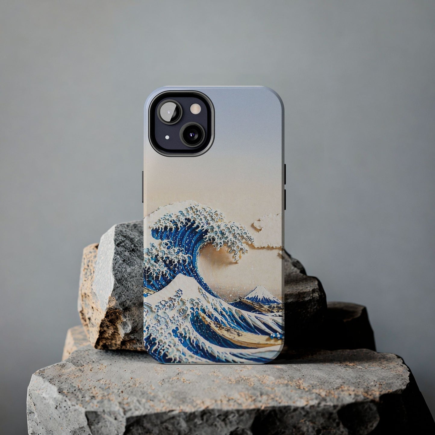 Japanese Great Wave Morning Glow Phone Case | Hokusai 3D Art | Edo Era Masterpiece