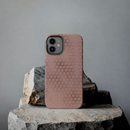 Taisho Era Pink Asanoha Phone Case | 1926 Japanese Chiyogami Art | Hemp Leaf Pattern