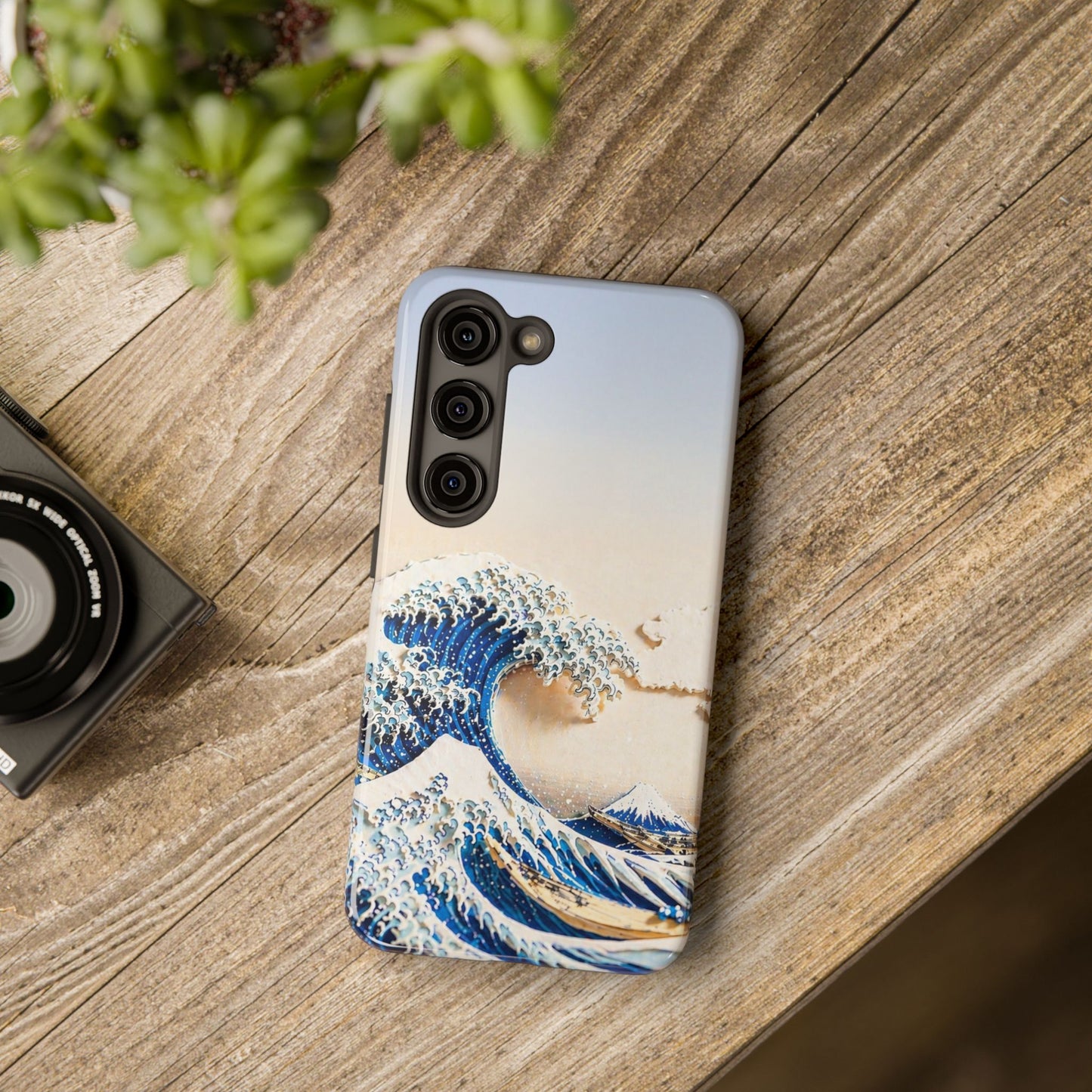 Japanese Great Wave Morning Glow Phone Case | Hokusai 3D Art | Edo Era Masterpiece
