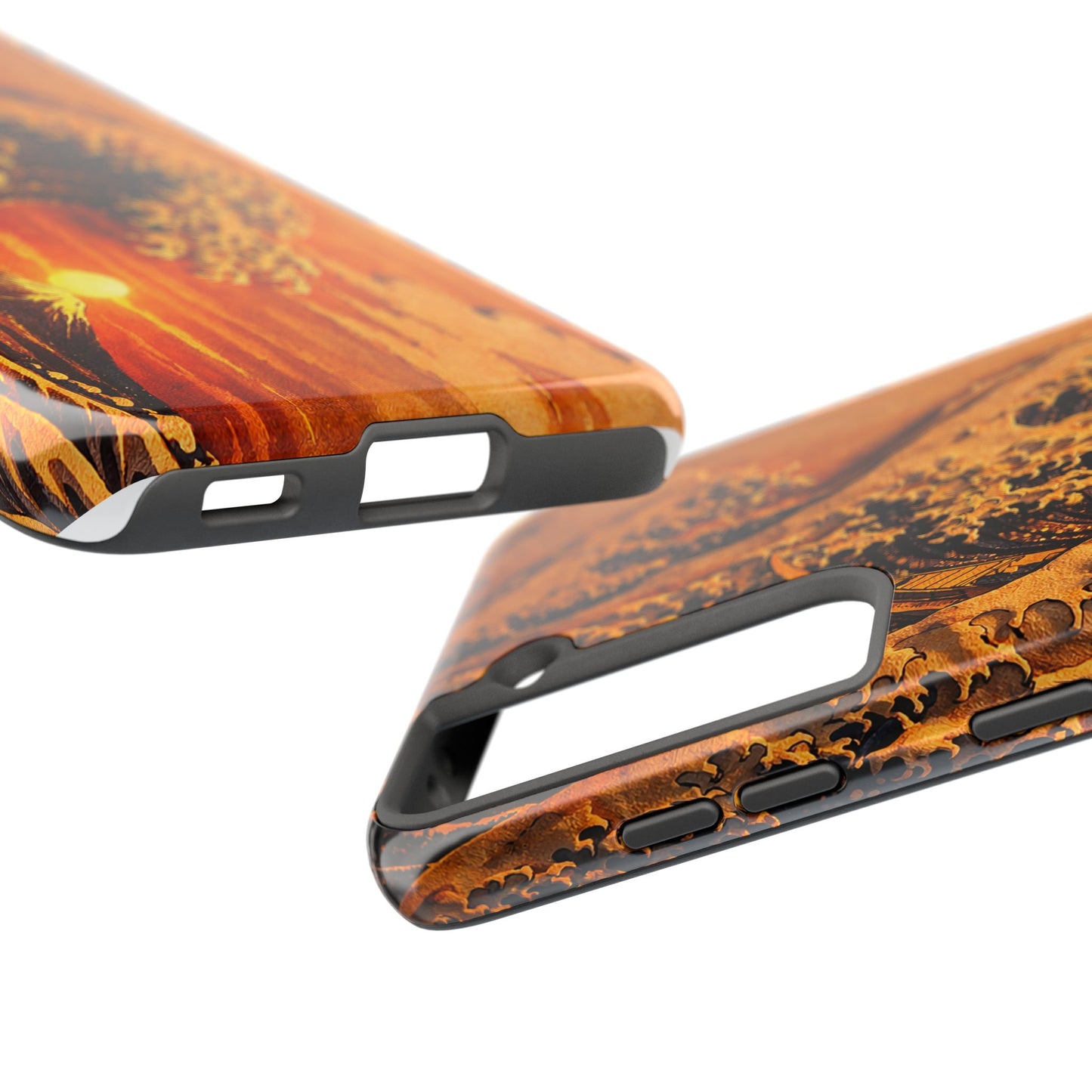 Golden Wave Tough Phone Case – Hokusai Sunset Japanese Art