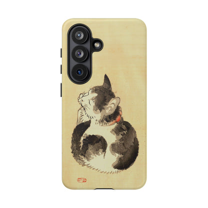 Sleeping Cat iPhone Case | Meiji Era Japanese Ink Painting | Ukiyo-e Art Phone Case | Vintage Japan Cat Gift
