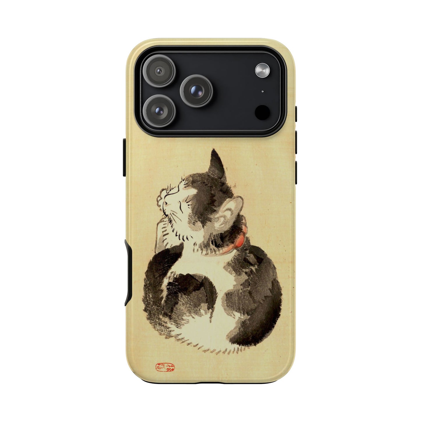 Sleeping Cat iPhone Case | Meiji Era Japanese Ink Painting | Ukiyo-e Art Phone Case | Vintage Japan Cat Gift