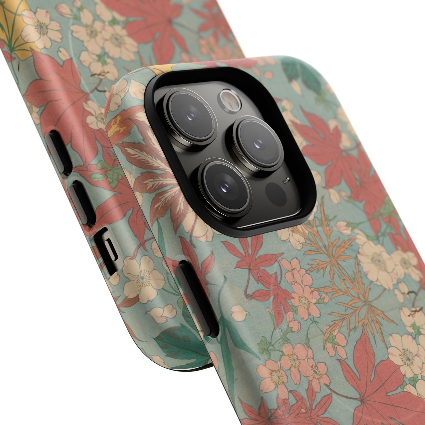 Meiji Era Maple & Autumn Bloom Phone Case | "Chiyogami Mihon" Japanese Archive Art