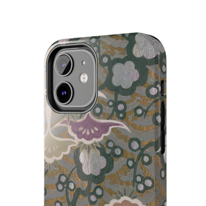Meiji Era Dancing Cranes & Plum Phone Case | 1901 Zuan Hyakushu | Gold & Silver Japanese Art