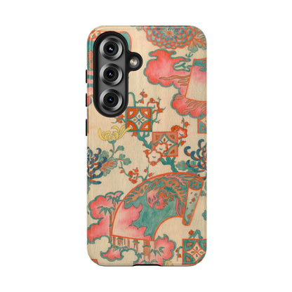 Meiji Era Fan & Chrysanthemum Phone Case | 1901 Zuan Hyakushu | Japanese Art