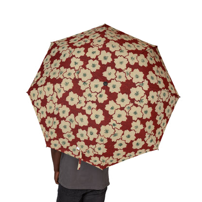 Taisho Umbrella Tales | 1926 Elegant Sakura Umbrella | Vintage Chiyogami Art