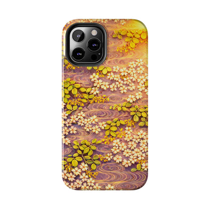 Sakura River Morning Light Phone Case – Japanese Chiyogami Inspired