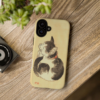 Sleeping Cat iPhone Case | Meiji Era Japanese Ink Painting | Ukiyo-e Art Phone Case | Vintage Japan Cat Gift
