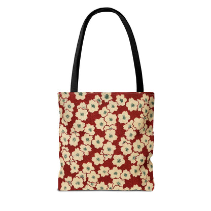 Japanese Sakura Tote Bag - Taisho Era Chiyogami Washi Pattern Vintage Design