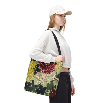 Japanese Chiyogami Floral Tote Bag – Traditional Washi Pattern Inspired by Taisho Era Design