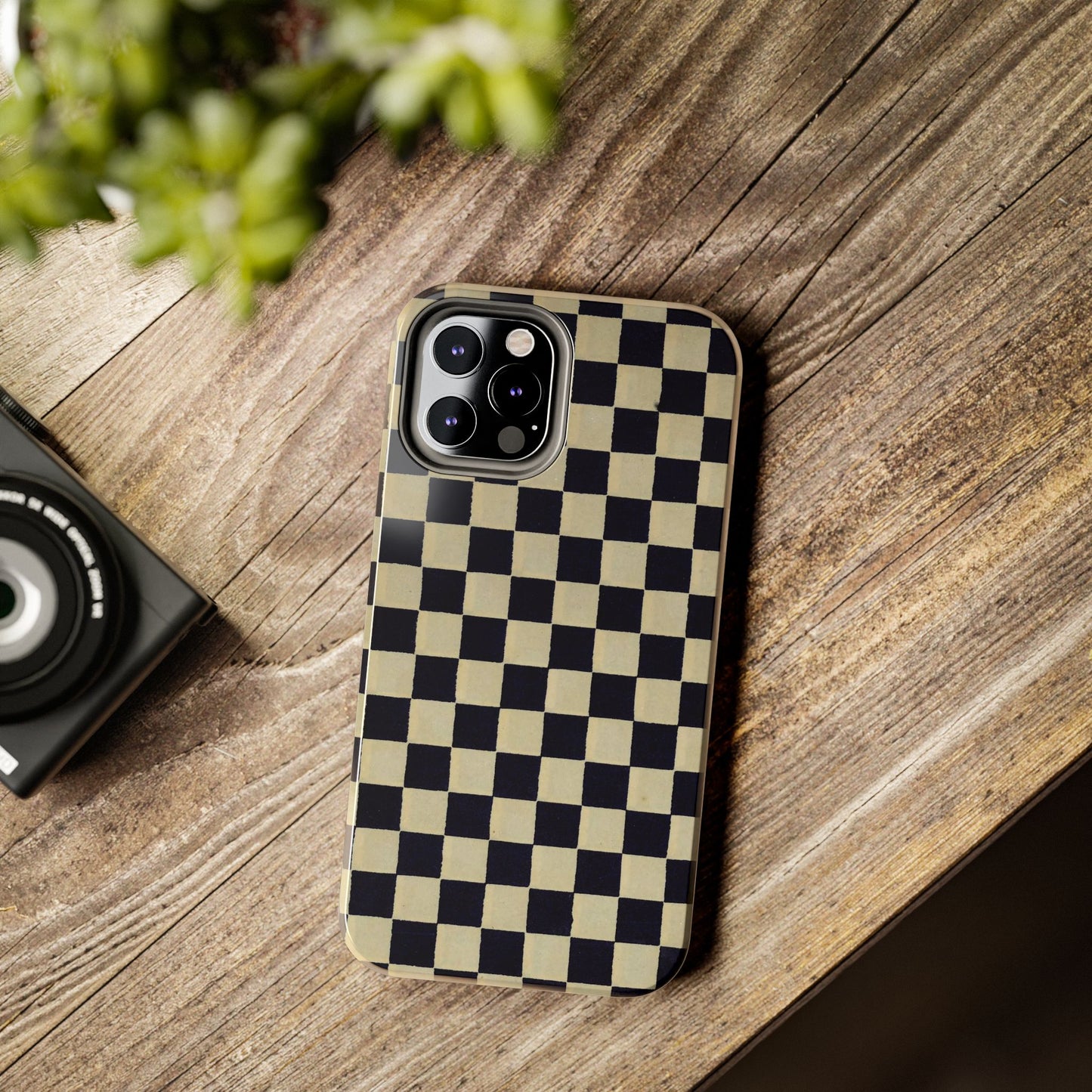 Ichimatsu Check Phone Case | Japanese Chiyogami Art | Taisho Modern Design 1926