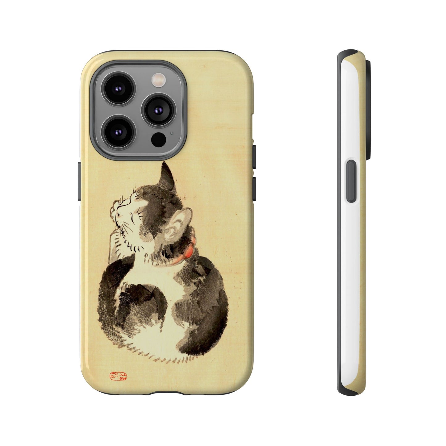 Sleeping Cat iPhone Case | Meiji Era Japanese Ink Painting | Ukiyo-e Art Phone Case | Vintage Japan Cat Gift