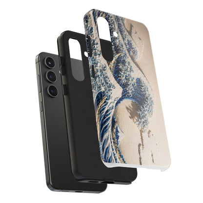 Great Wave 3D Embossed Tough Phone Case – Hokusai Japanese Art