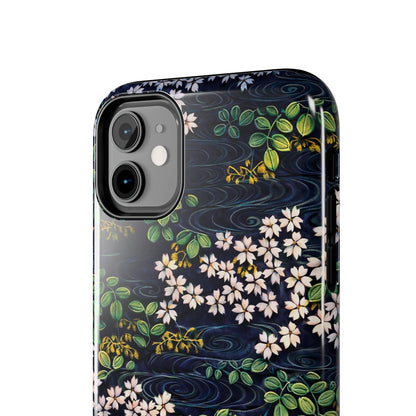 Sakura River Night Phone Case – Japanese Chiyogami Inspired Design