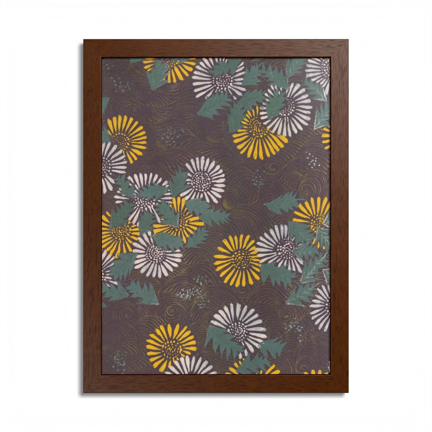 Vintage Japanese Chrysanthemum Framed Poster - 1901 Meiji Era Wall Art