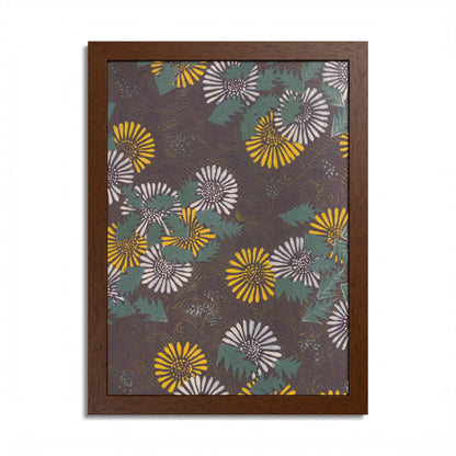 Vintage Japanese Chrysanthemum Framed Poster - 1901 Meiji Era Wall Art
