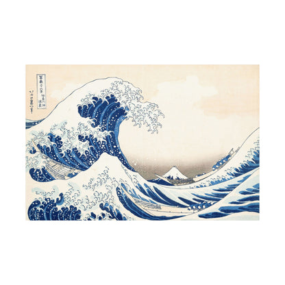 Hokusai Wave Matte Poster — The Great Wave Off Kanagawa Horizontal Print