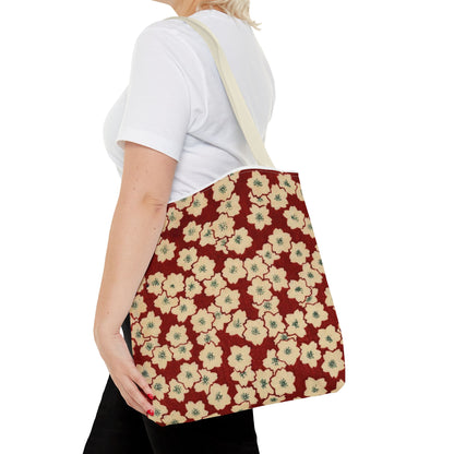 Japanese Sakura Tote Bag - Taisho Era Chiyogami Washi Pattern Vintage Design