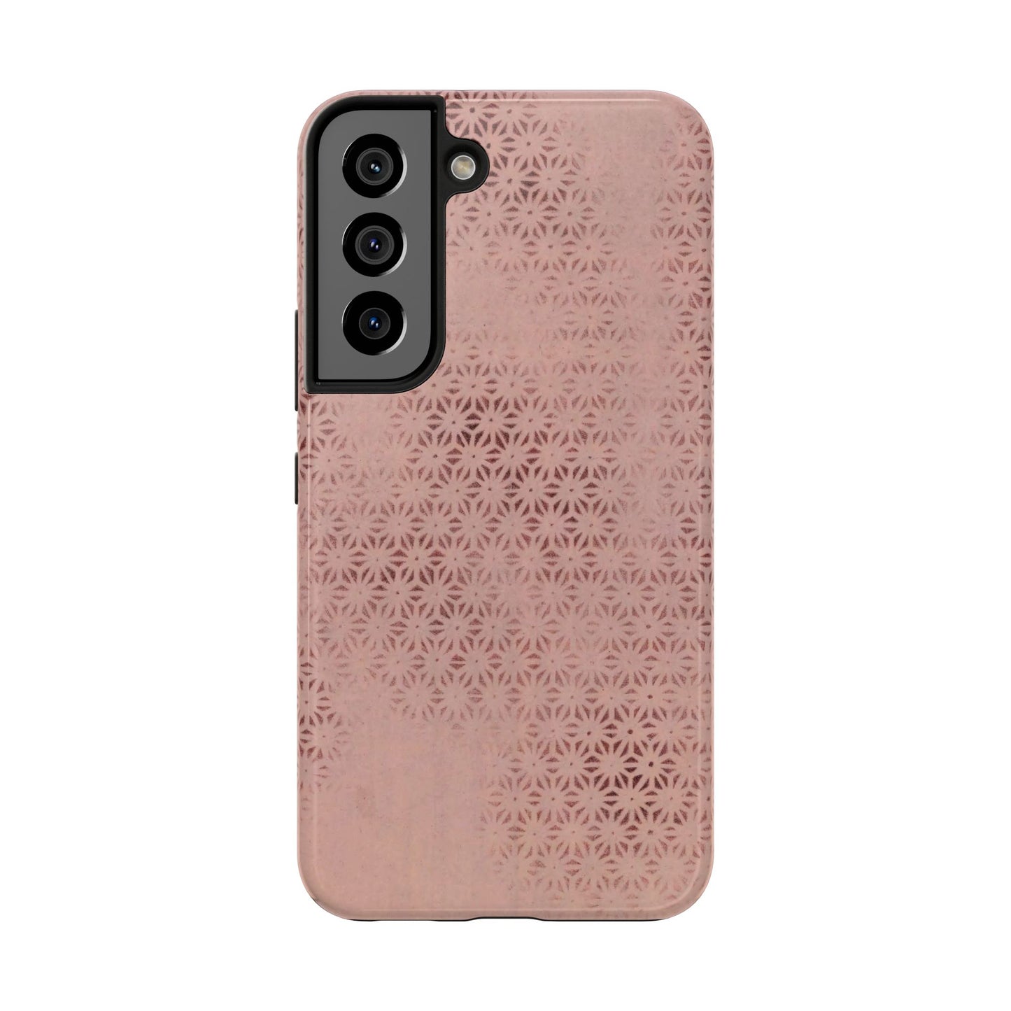 Taisho Era Pink Asanoha Phone Case | 1926 Japanese Chiyogami Art | Hemp Leaf Pattern