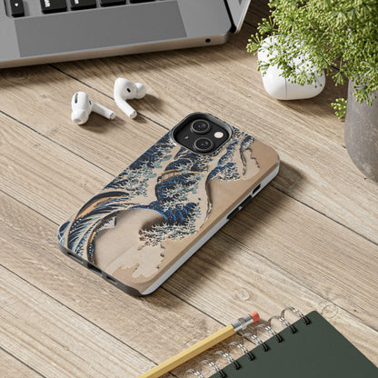Great Wave 3D Shadow Relief Tough Phone Case – Hokusai Japanese Art