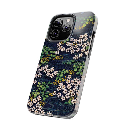 Sakura River Night Phone Case – Japanese Chiyogami Inspired Design