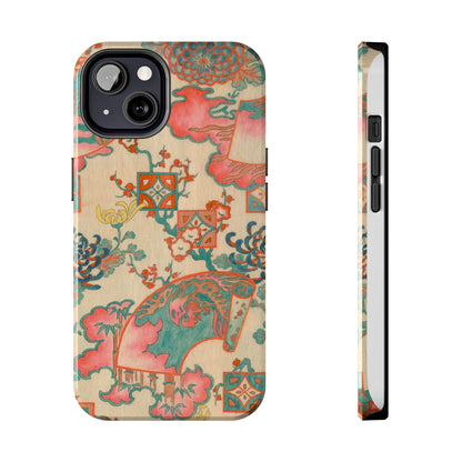 Meiji Era Fan & Chrysanthemum Phone Case | 1901 Zuan Hyakushu | Japanese Art