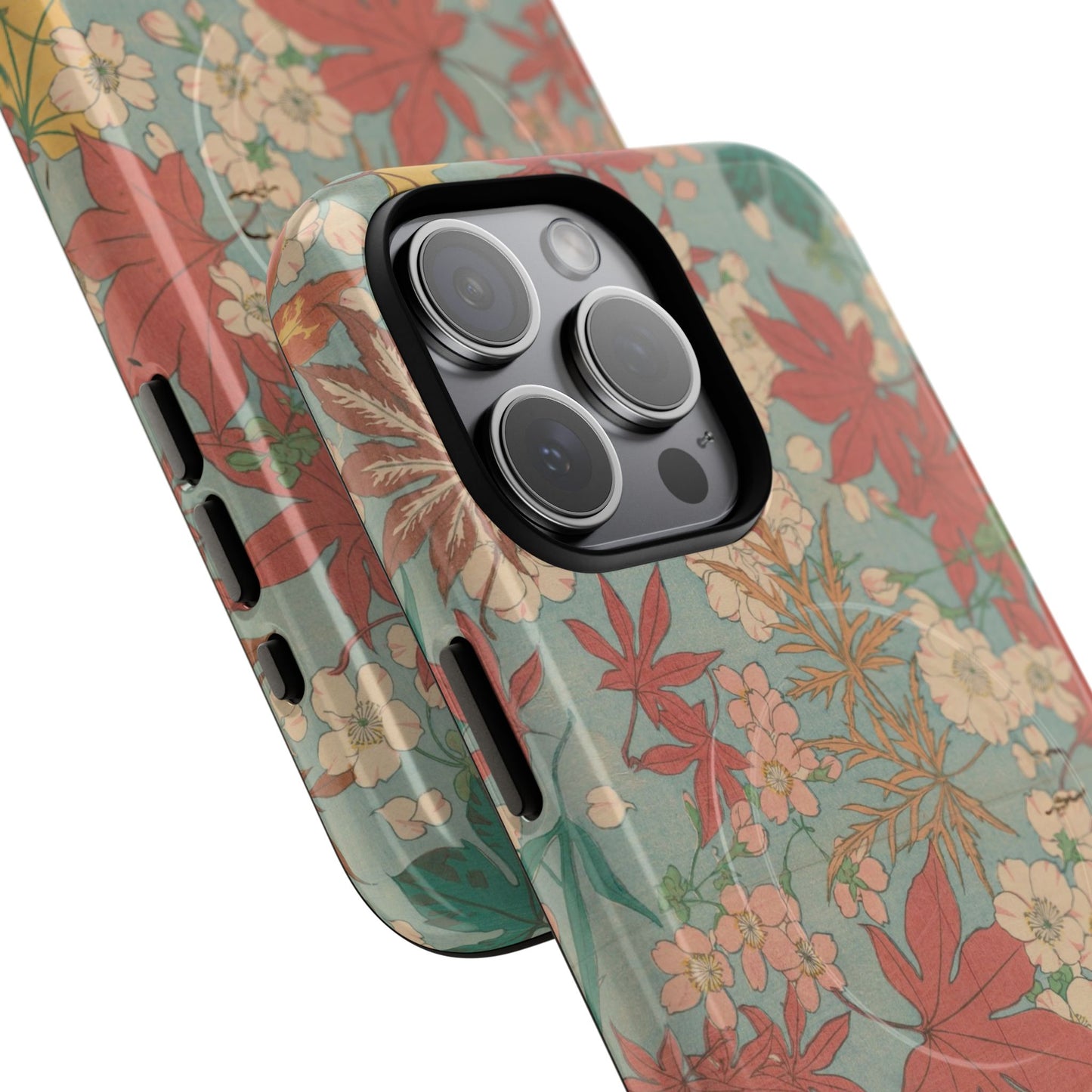 Meiji Era Maple & Autumn Bloom Phone Case | "Chiyogami Mihon" Japanese Archive Art