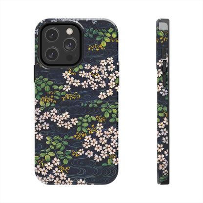 Sakura River Night Phone Case – Japanese Chiyogami Inspired Design