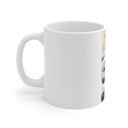 Hokusai "Great Wave" Ceramic Mug | 11oz Japanese Art Coffee Cup | Ukiyo-e Edo Era Design
