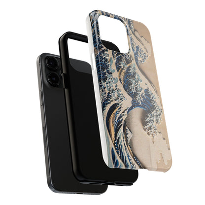 Great Wave 3D Shadow Relief Tough Phone Case – Hokusai Japanese Art