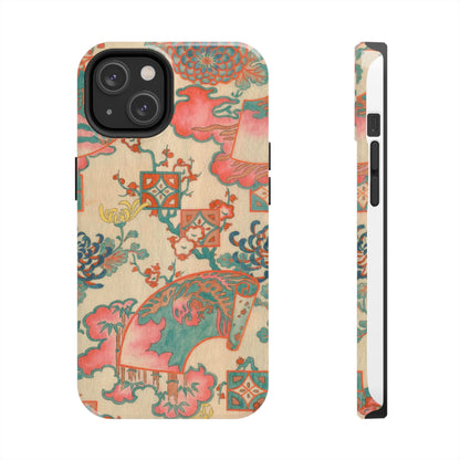 Meiji Era Fan & Chrysanthemum Phone Case | 1901 Zuan Hyakushu | Japanese Art