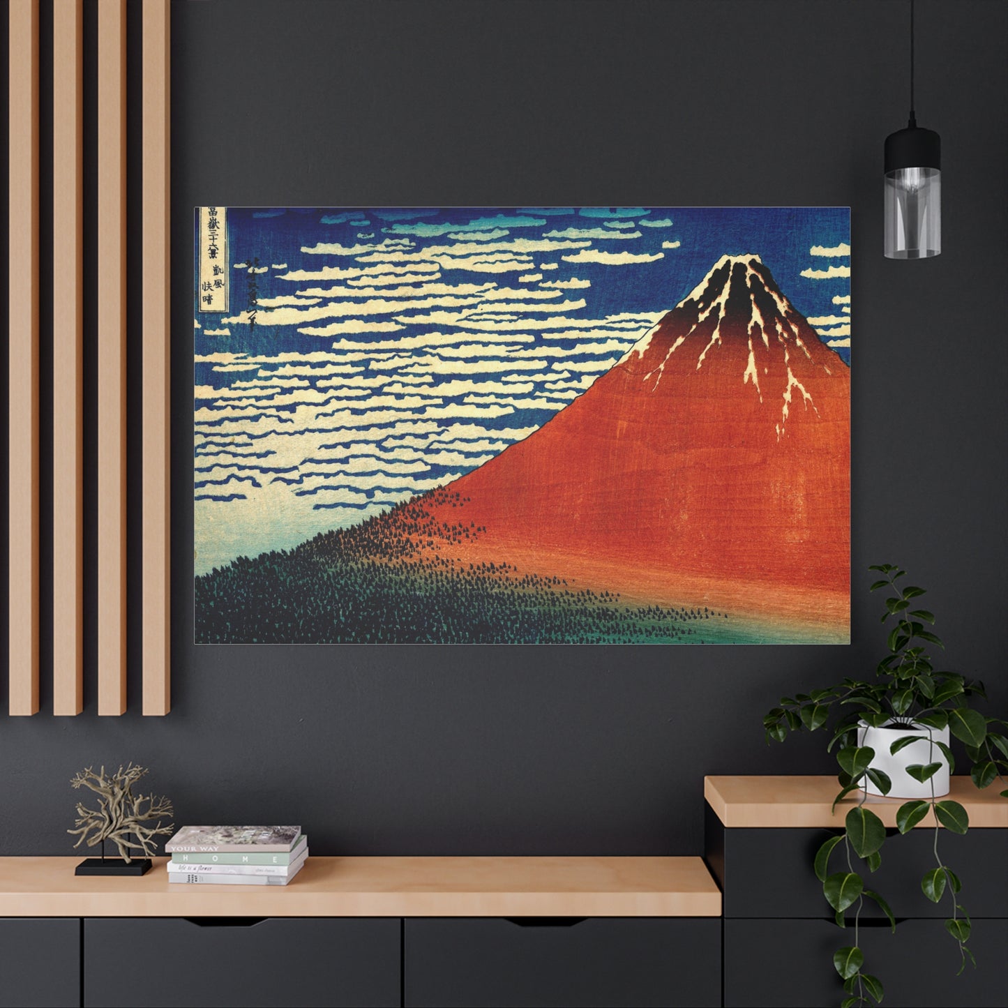 Red Fuji Canvas Print - Hokusai Fine Wind Clear Morning Japanese Ukiyo-e Wall Art