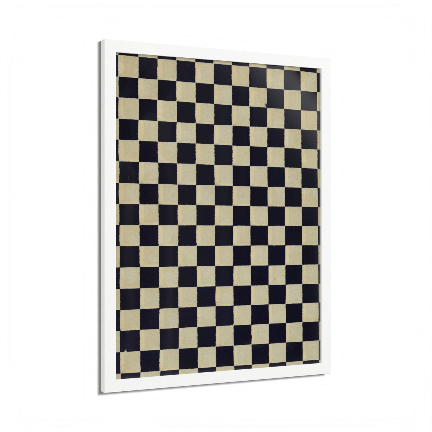 Taisho Era Ichimatsu Checkerboard Framed Poster - 1926 Japanese Chiyogami Wall Art