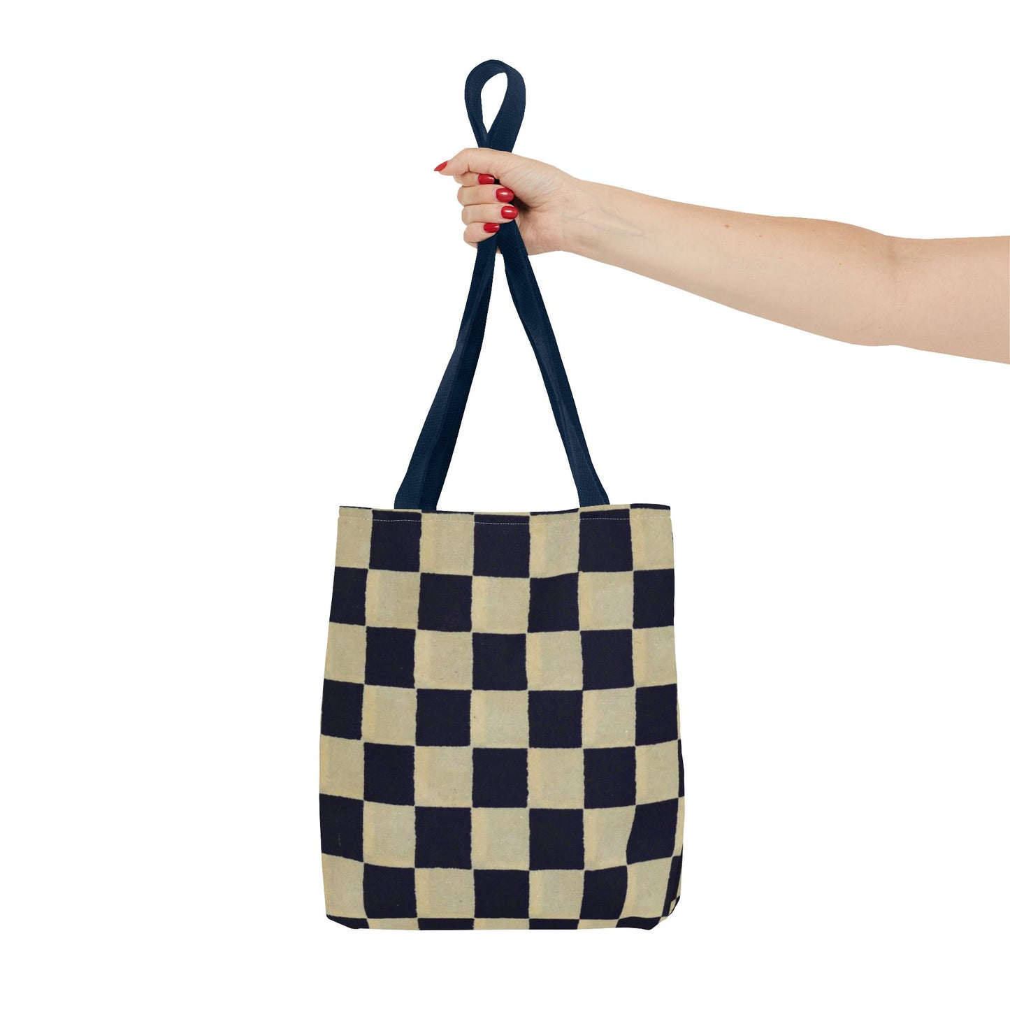 Black & White Ichimatsu Checkered Tote Bag – Japanese Traditional Pattern, Minimalist Everyday Bag