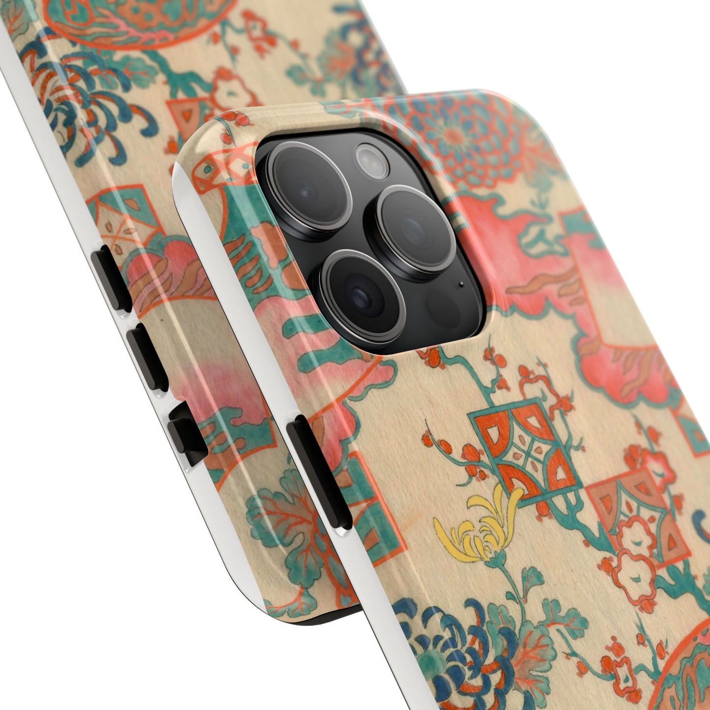 Meiji Era Fan & Chrysanthemum Phone Case | 1901 Zuan Hyakushu | Japanese Art