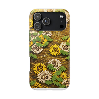 Japanese Dandelion Morning Glow Tough Phone Case | Kamisaka Sekka 1901 | Meiji Era Art