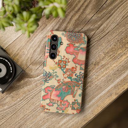 Meiji Era Fan & Chrysanthemum Phone Case | 1901 Zuan Hyakushu | Japanese Art