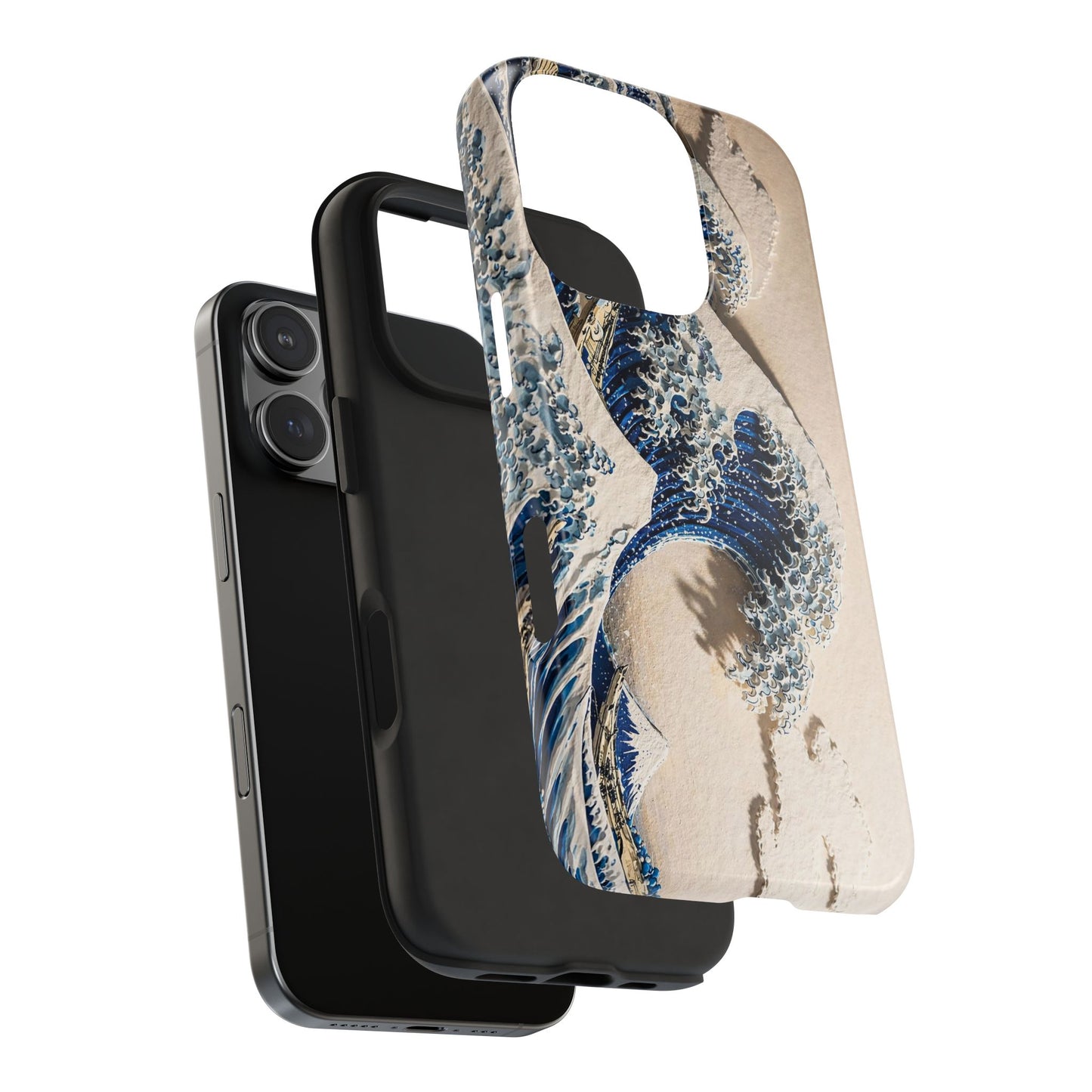 Great Wave 3D Embossed Tough Phone Case – Hokusai Japanese Art