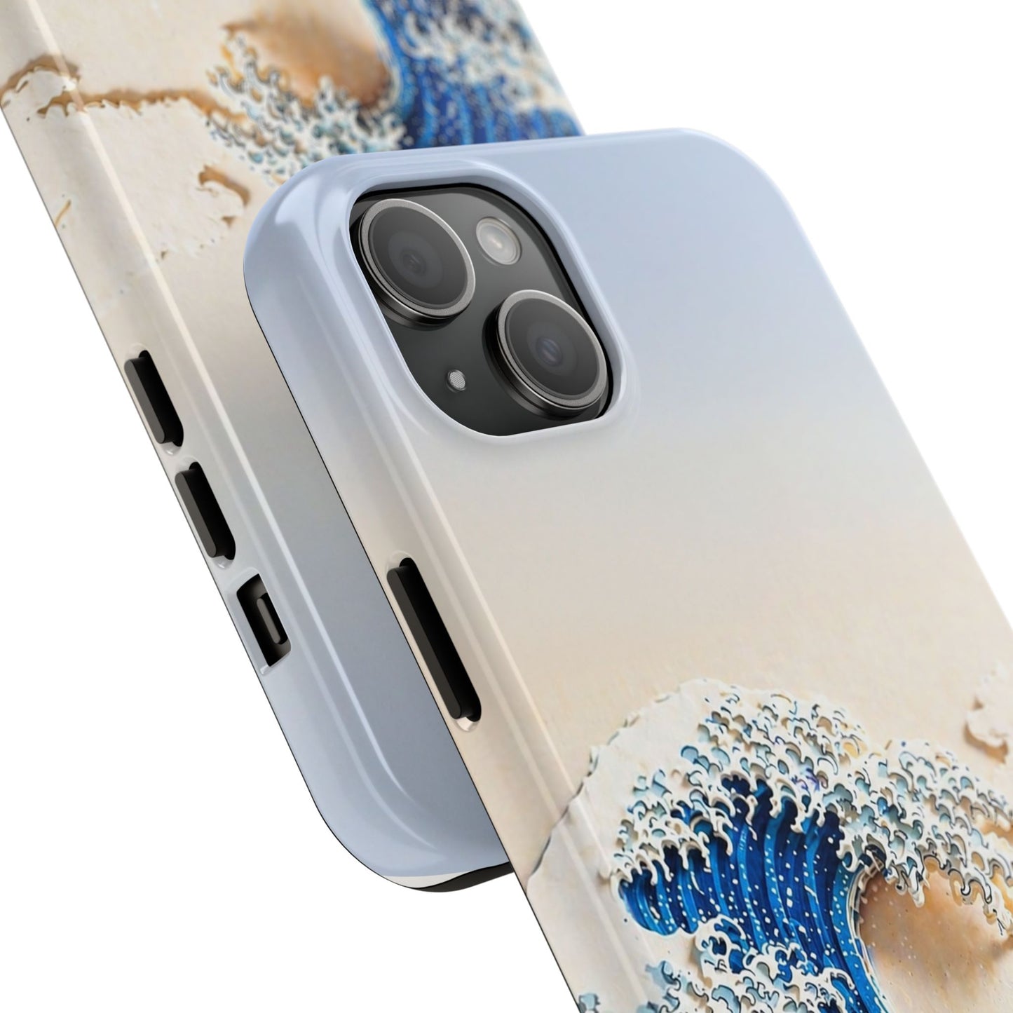 Japanese Great Wave Morning Glow Phone Case | Hokusai 3D Art | Edo Era Masterpiece