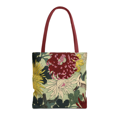 Japanese Chiyogami Floral Tote Bag – Traditional Washi Pattern Inspired by Taisho Era Design