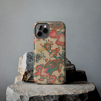 Meiji Era Fan & Chrysanthemum Phone Case | 1901 Zuan Hyakushu | Japanese Art