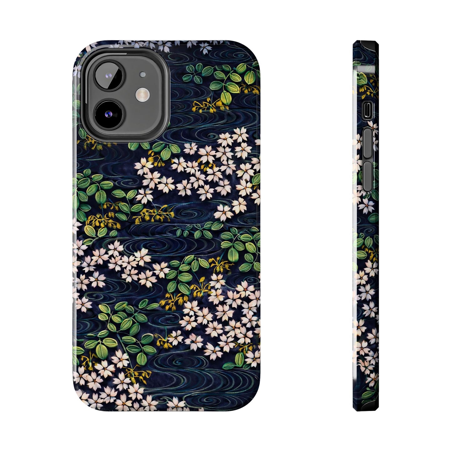 Sakura River Night Phone Case – Japanese Chiyogami Inspired Design