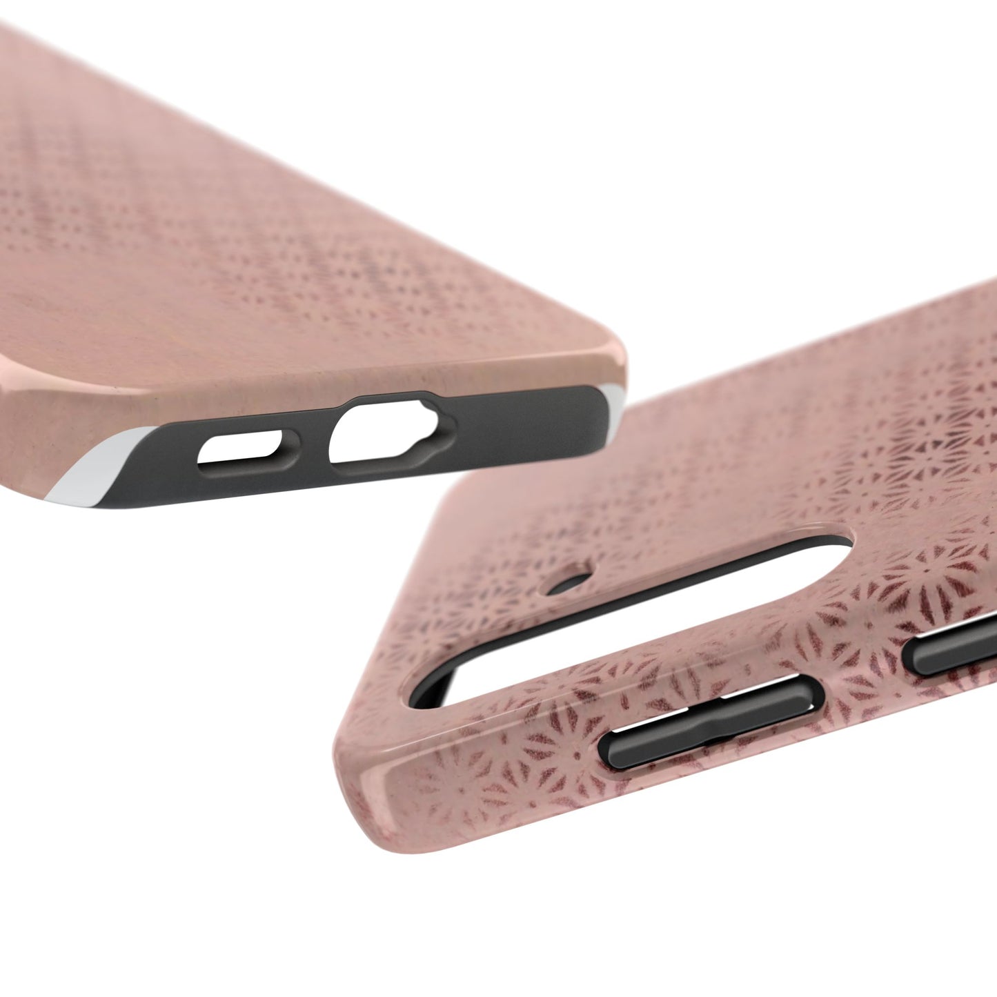 Taisho Era Pink Asanoha Phone Case | 1926 Japanese Chiyogami Art | Hemp Leaf Pattern