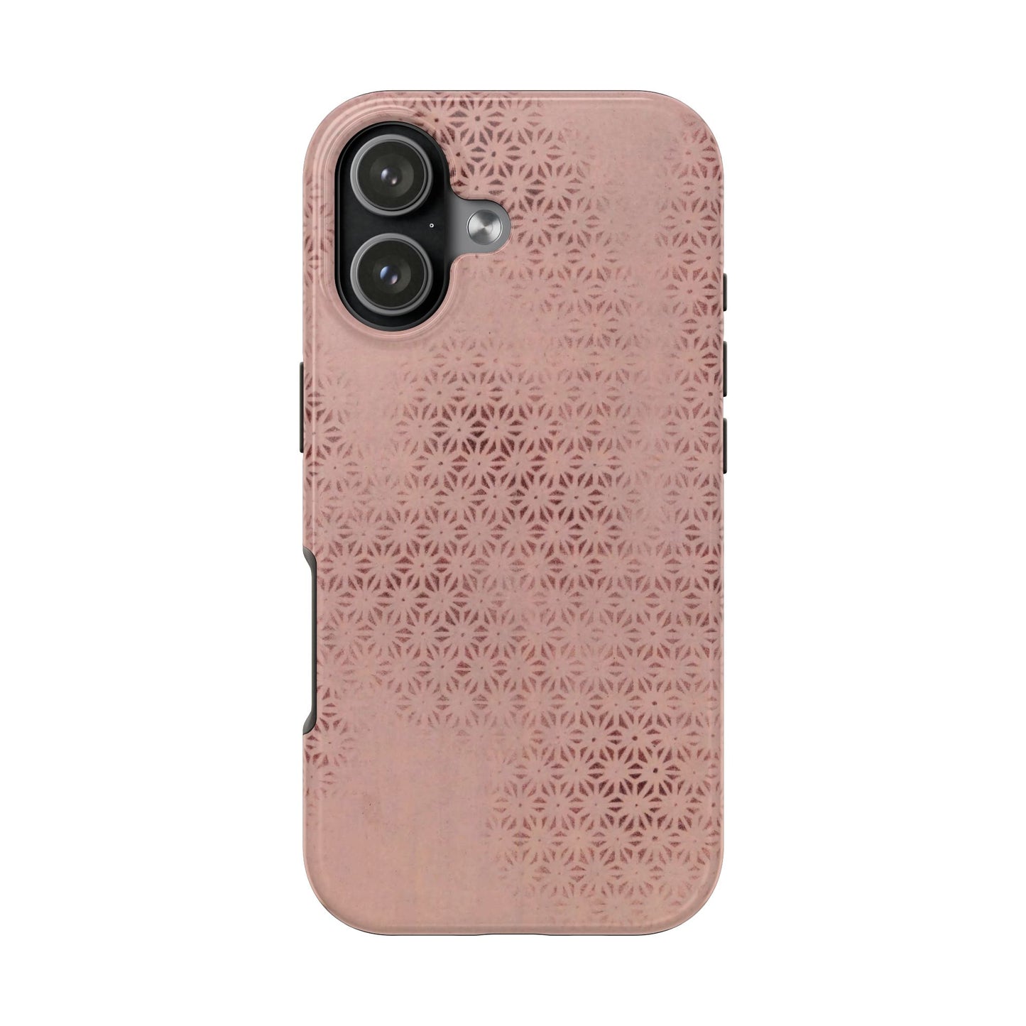 Taisho Era Pink Asanoha Phone Case | 1926 Japanese Chiyogami Art | Hemp Leaf Pattern