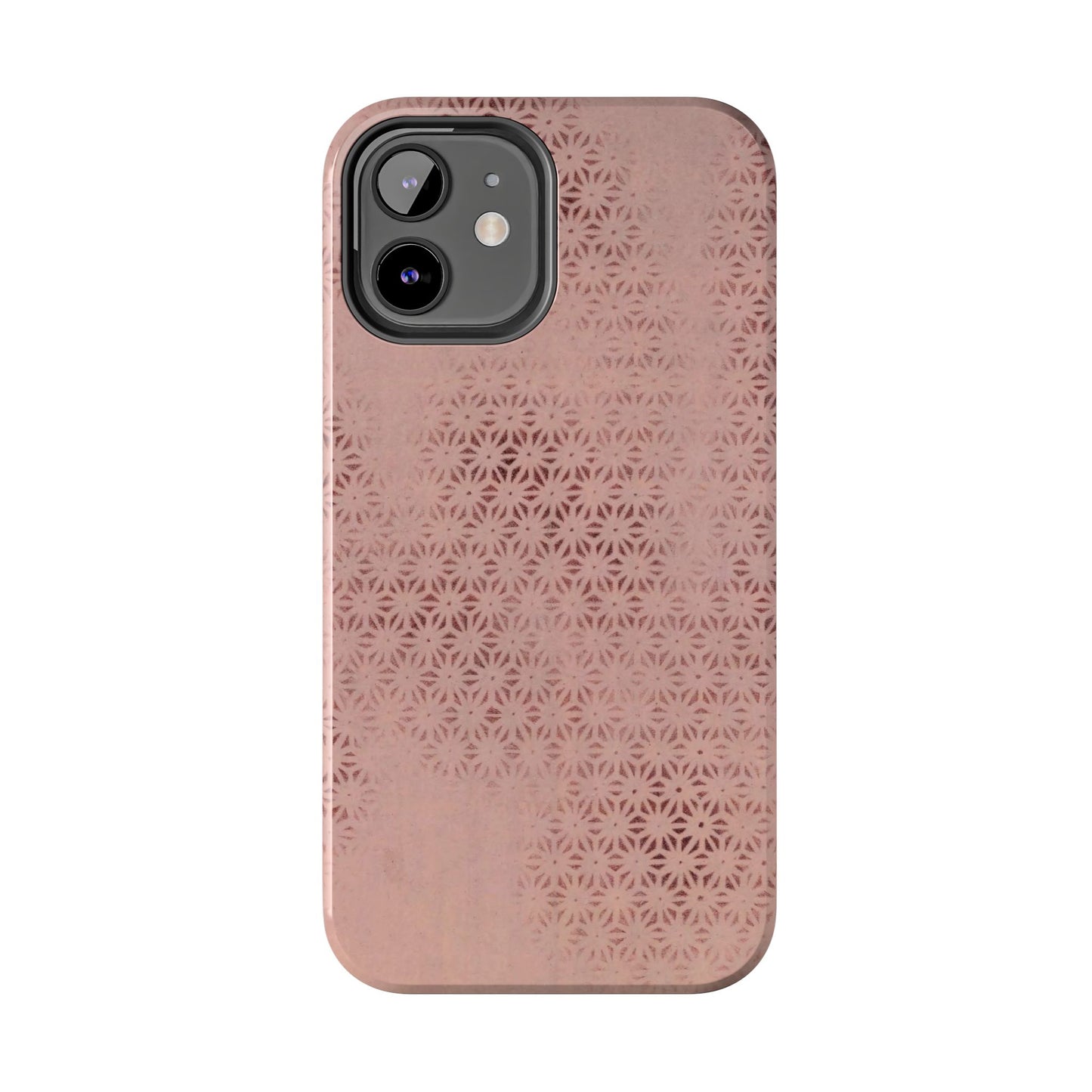 Taisho Era Pink Asanoha Phone Case | 1926 Japanese Chiyogami Art | Hemp Leaf Pattern