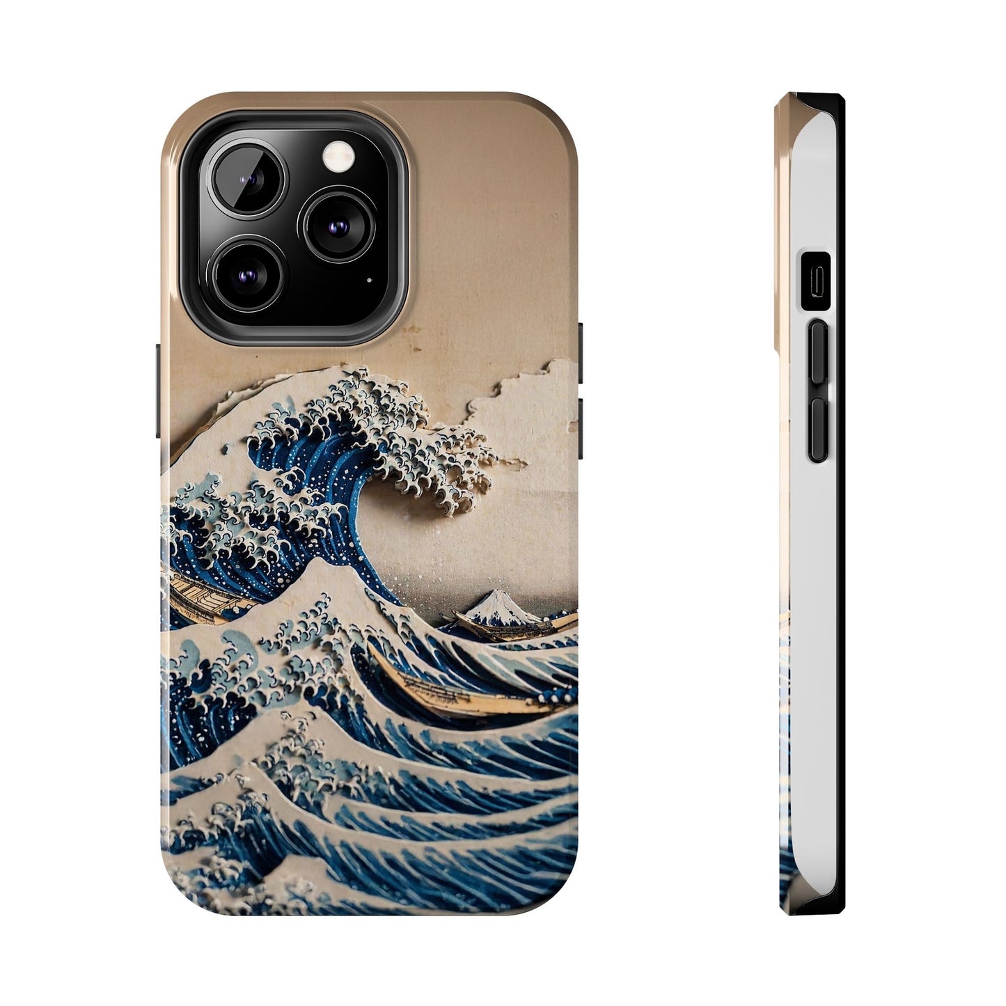 Japanese Great Wave Phone Case | Hokusai Katsushika 3D Art | Edo Era Masterpiece | Fuji Mountain