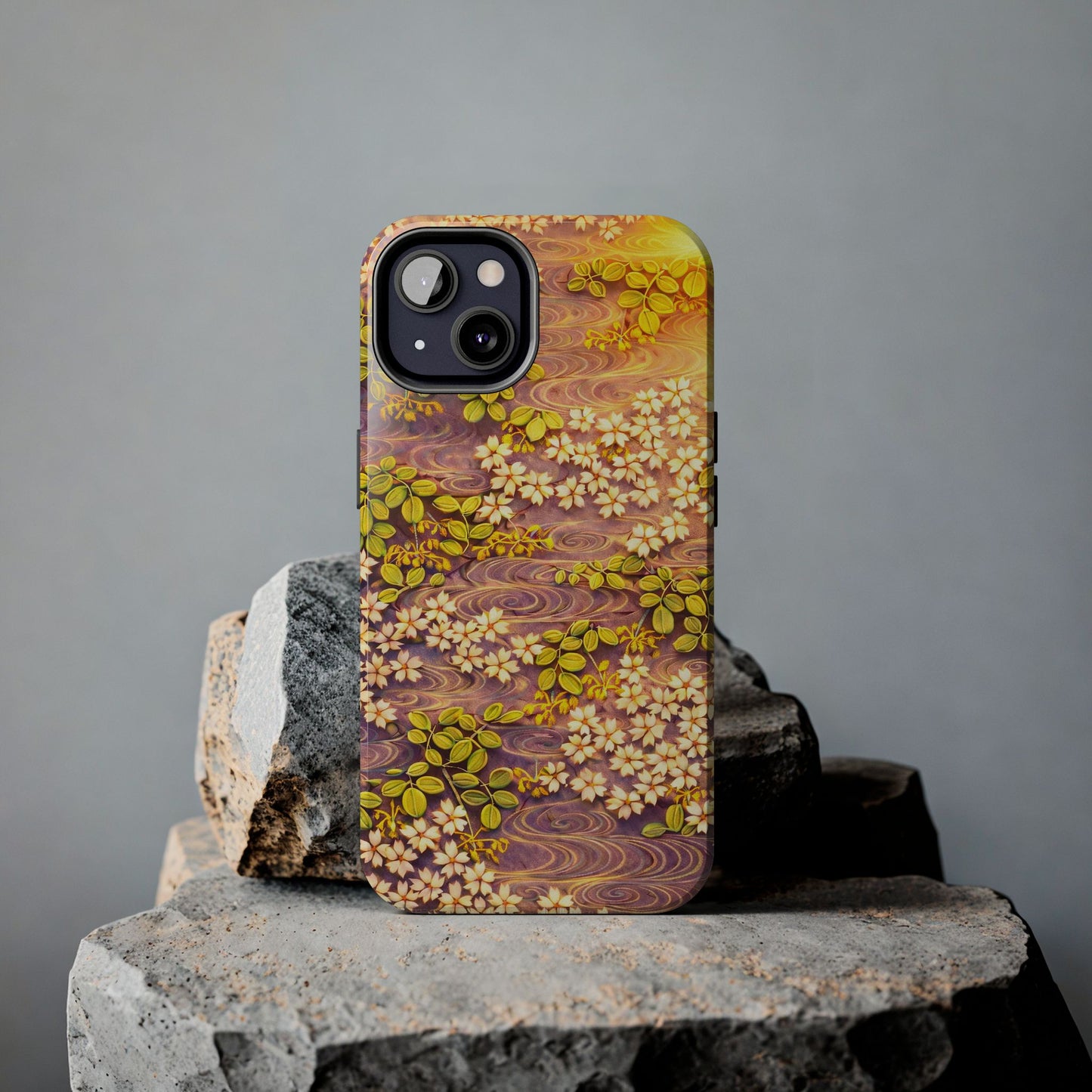 Sakura River Morning Light Phone Case – Japanese Chiyogami Inspired