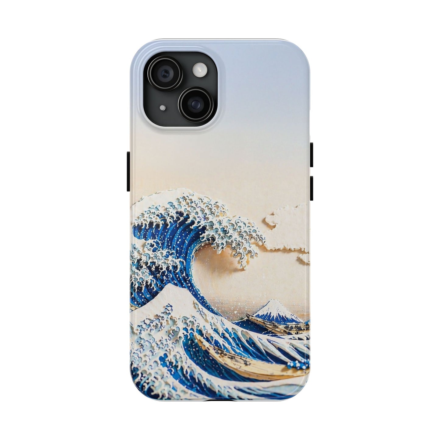Japanese Great Wave Morning Glow Phone Case | Hokusai 3D Art | Edo Era Masterpiece