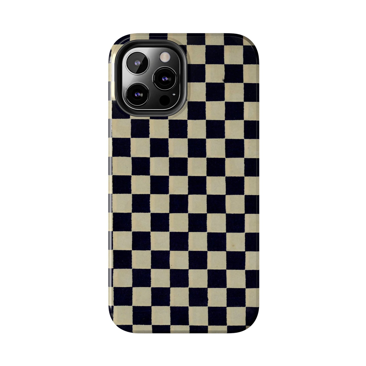 Ichimatsu Check Phone Case | Japanese Chiyogami Art | Taisho Modern Design 1926