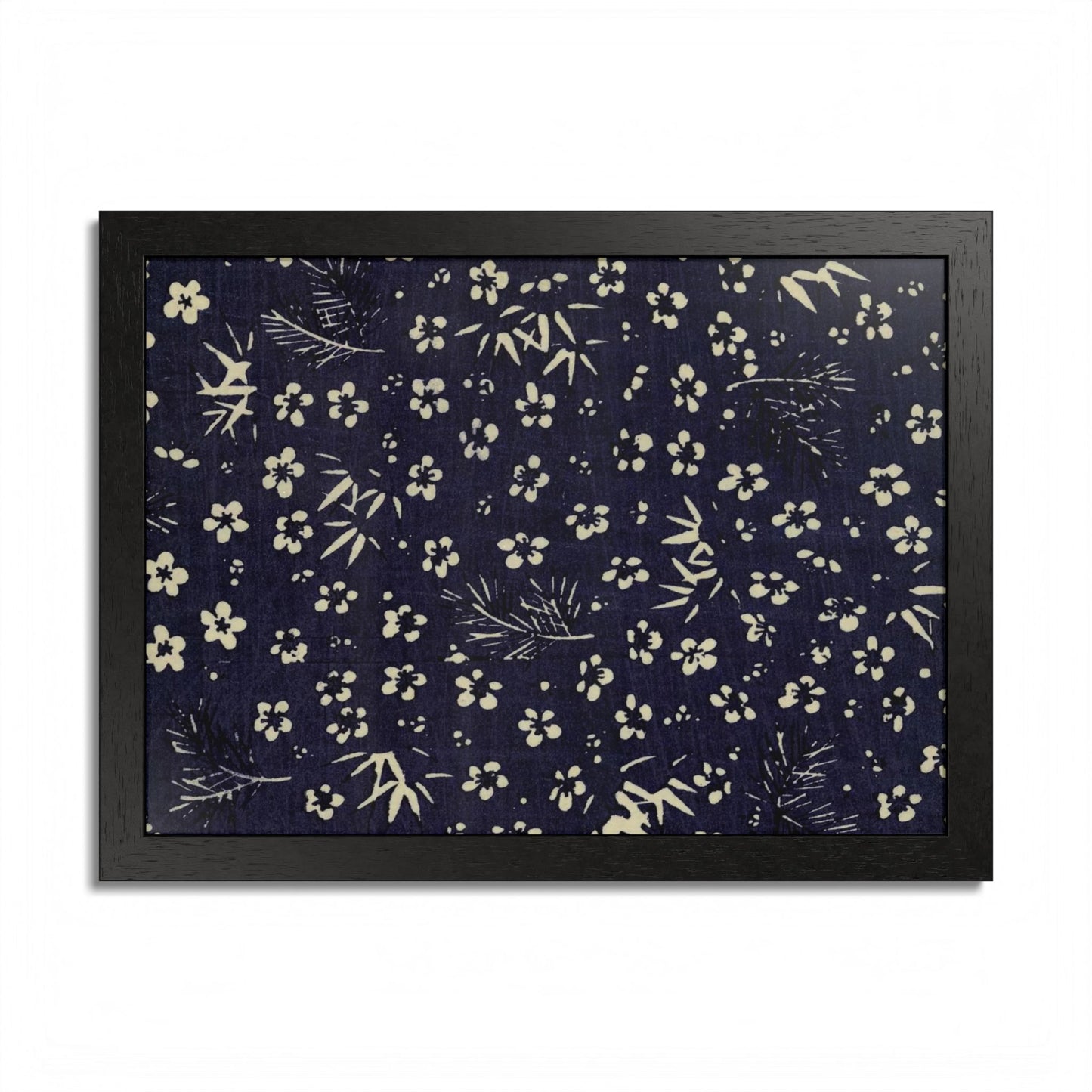 Vintage Japanese Shochikubai (Pine, Bamboo, Plum) Indigo Art Case